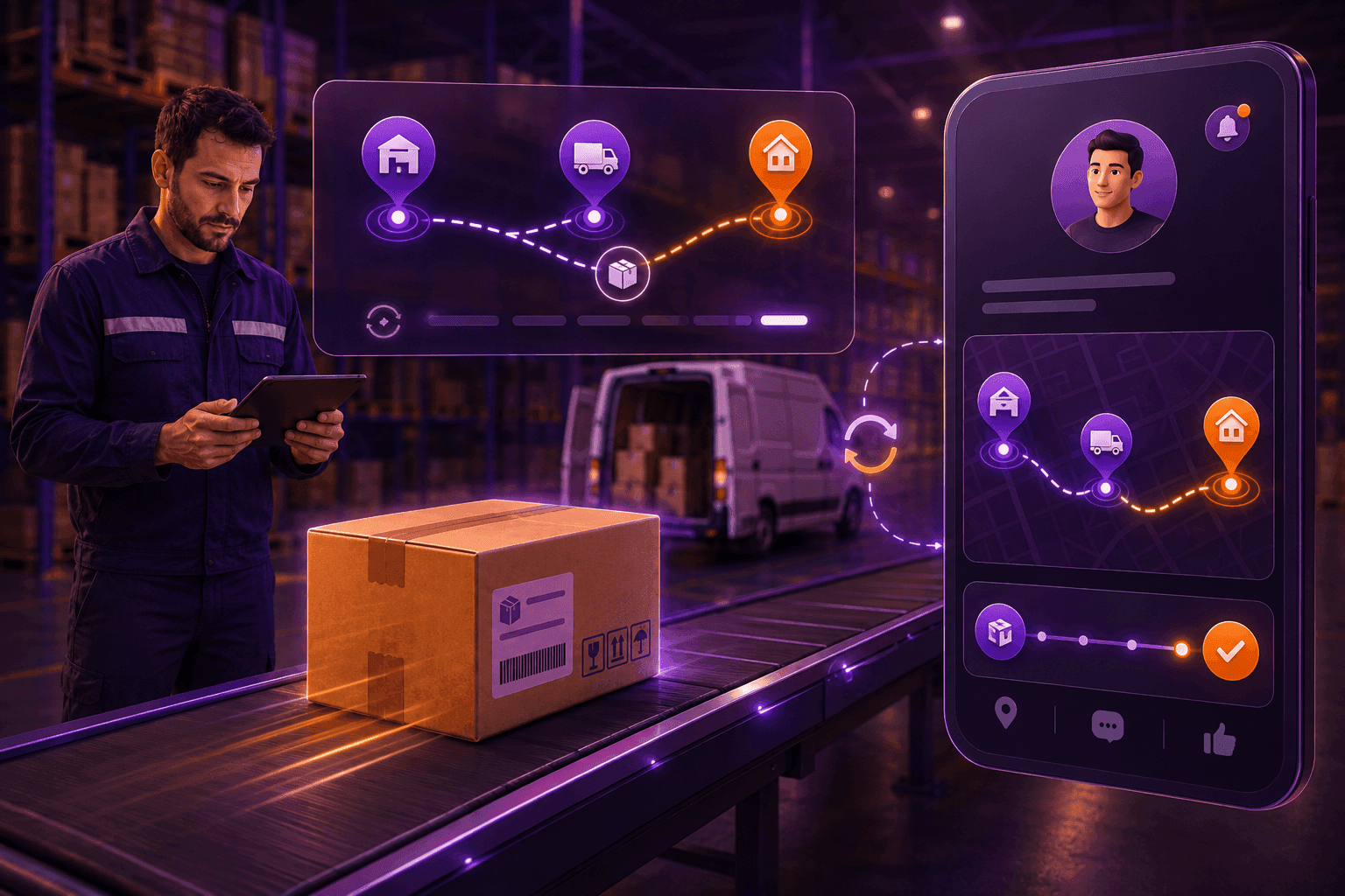 Real-time delivery progress tracking