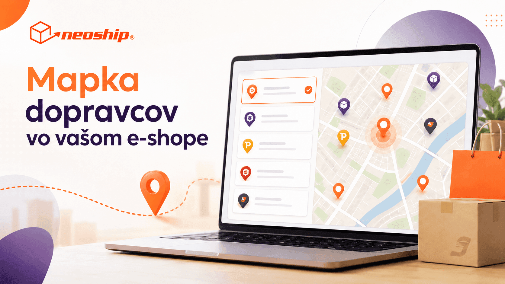 Mapka odberných miest v e-shope od Neoshipu