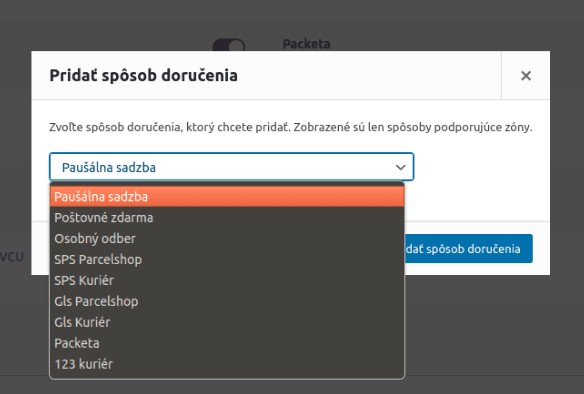 Výber konkrétneho prepravcu