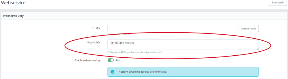 Nastavenie API kľúča – prehľad