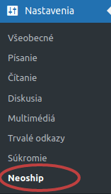 Nastavenia pluginu Neoship