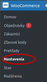 WooCommerce – Nastavenia