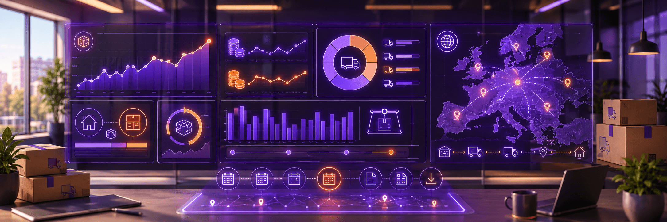 Štatistiky expedície – dashboard Neoship